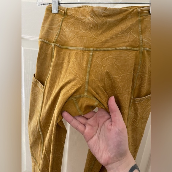 Lululemon Fast and Free High Rise Legging 25” Ice Dye Spiced Bronze Size 4 - Picture 4 of 7